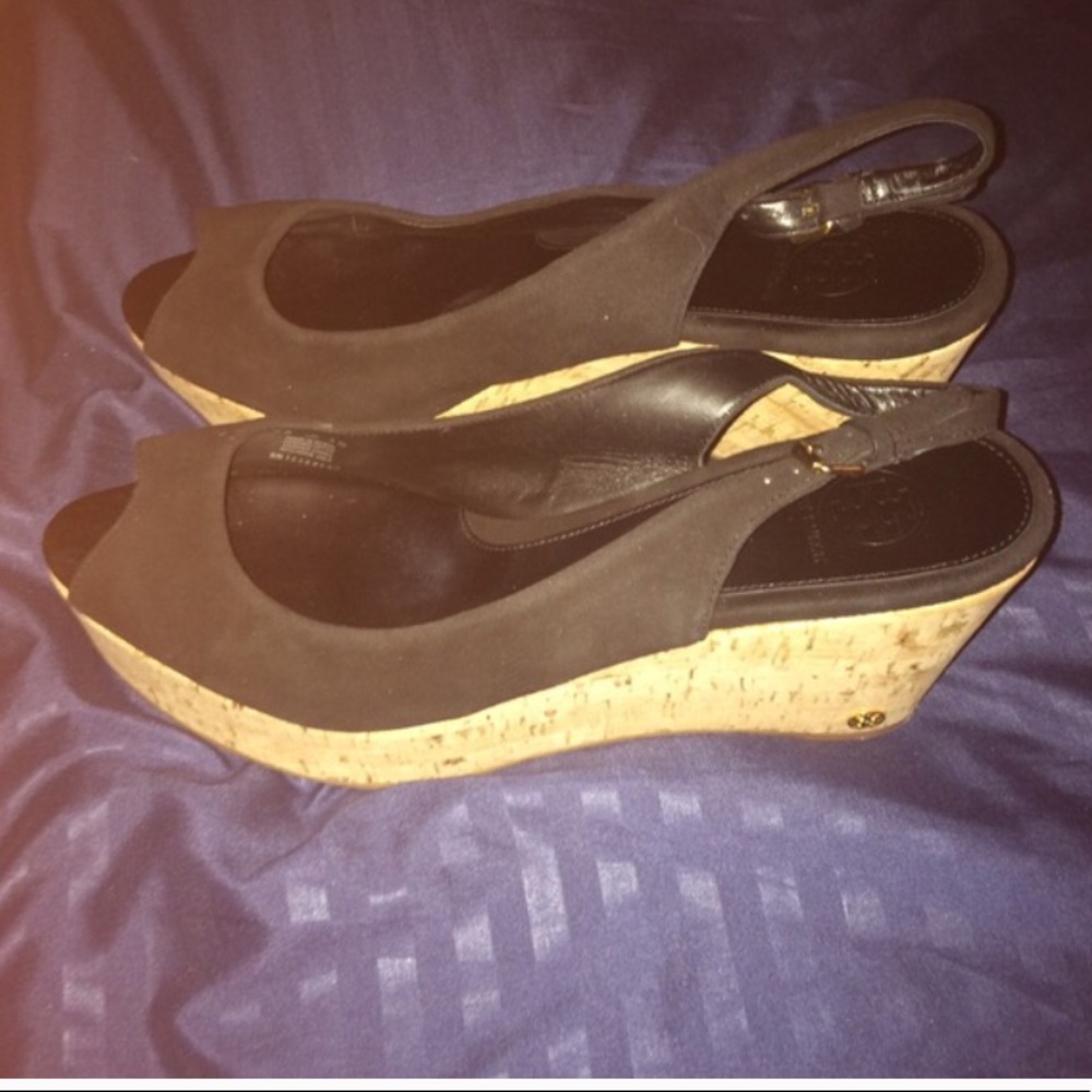 Authentic Tory Burch cork wedges